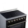 Forno Galiano 36 Inch Freestanding Electric range, 5 radiant burners, 5.36 cu.ft., Black - FFSEL6083-36BLK Electric Range | Cuisiniere electrique Galiano de 36 po, 5 foyers radiants, 5,36 pi³, noir – FFSEL6083-36BLK