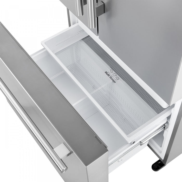Forno Aosta 36 Inch Stainless Steel French Door Refrigerator, 22.4 cu.ft. - FFFFD1866-36SB