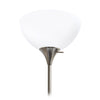 Ardelo Floor Lamp w/ Gooseneck Reading Light, Brushed Nickel, 71.5"H | Ardelo Lampadaire avec lampe de lecture a col de cygne, Nickel brosse, 71,5 po H