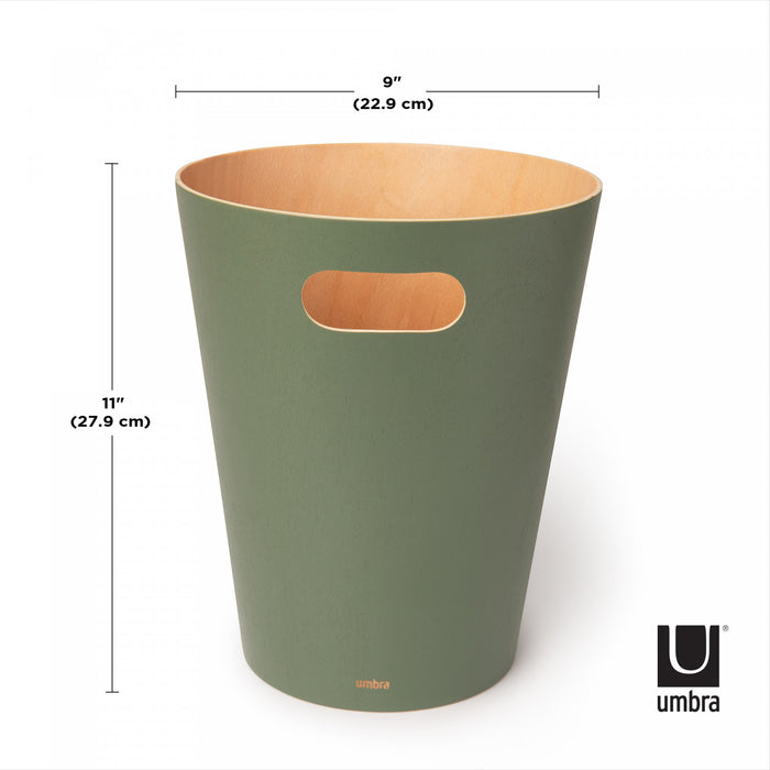 Umbra Woodrow Garbage Bin Trash Can - Spruce