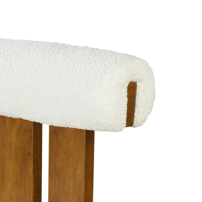 Sophia Indoor Modern Rubberwood Bar Stool Set of 4 with Supportive Backrest,White&Walnut