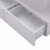 Ethan Lift-Top Coffee Table with LED Lighting and Storage Drawers,White | Ethan table basse relevable – table avec eclairage LED et tiroirs de rangement, blanc