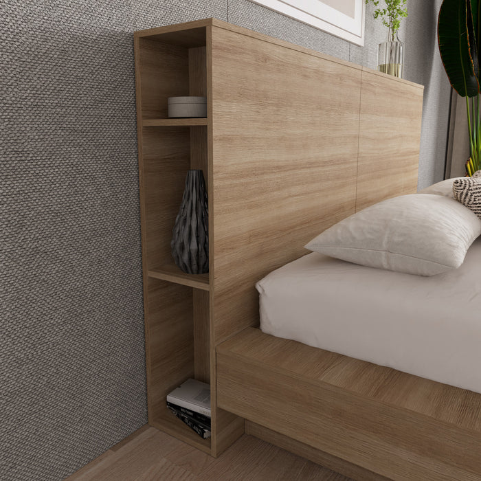 Nordika Marconi Queen Headboard - Brown Oak
