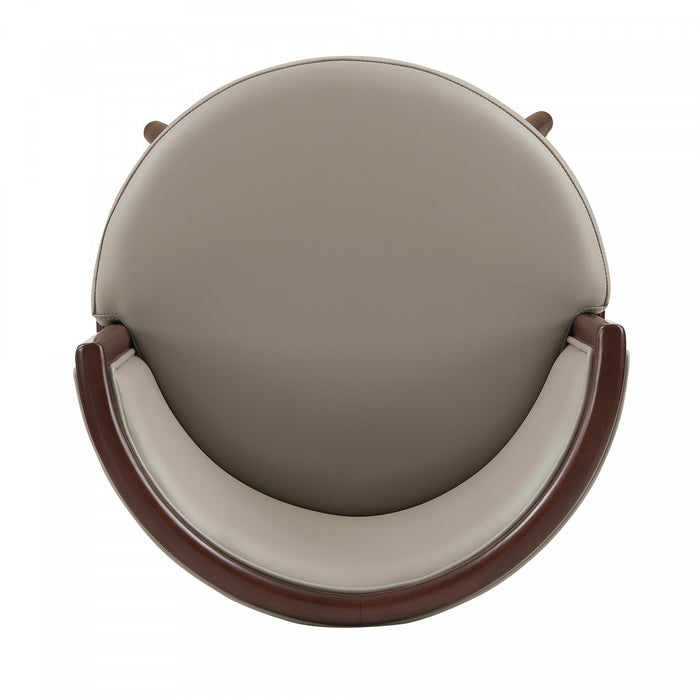 Evalyn Modern Wood Upholstered Counter Stool in Taupe - Set of 2