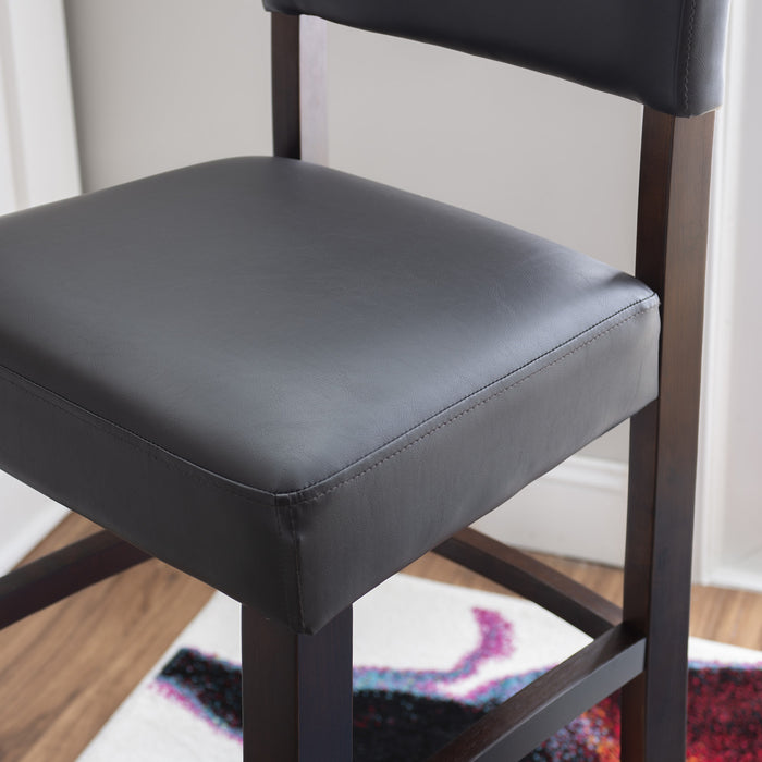 Monaco Faux Leather Barstool - Espresso