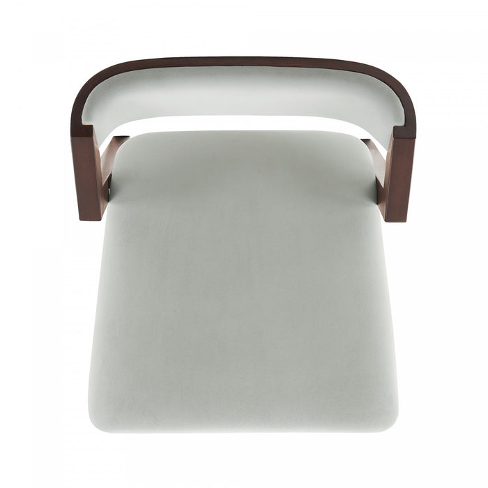 Patricia Modern Wood Upholstered Counter Stool in White Glacier - Set of 2