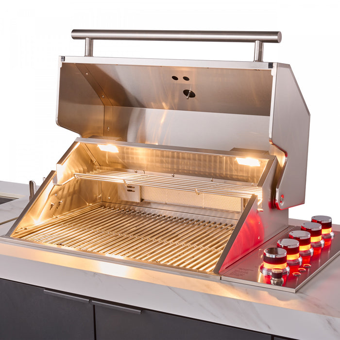 Forno Rimini Outdoor Kitchen, 62,600 BTU, 4.8 cu.ft. Refrigerators, White Countertops - FODKT2575WHT