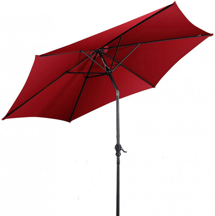Costway 10ft Patio Umbrella Outdoor W/ 59 LBS Heavy-Duty Round Umbrella Stand