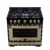 Forno Ambassador 36" Dual Fuel Range in Black, 6 Sealed Burners, 5.2 cu.ft. Oven - FFSGS6199-36CPBLK | Cuisiniere double combustible Ambassador de 36 po, noire, 6 bruleurs scelles, 5,2 pi³ – FFSGS6199-36CPBLK