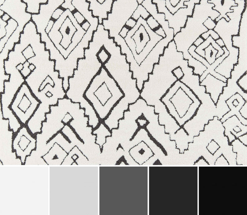 Aurelia Contemporary 2'3\" x 7'6\" Runner Rug in Ivory Indoor Area Rug