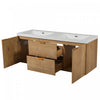 Hudson 59.3-Inch Double Sink Bathroom Vanity with Soft-Close Storage,Wood | Hudson meuble de salle de bain double vasque 59,3 pouces avec rangement a fermeture douce, bois