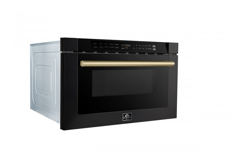 Forno Espresso Capoliveri 24\" Microwave Drawer in Black, 1.2 cu.ft. - FMWDR3000-24BLK