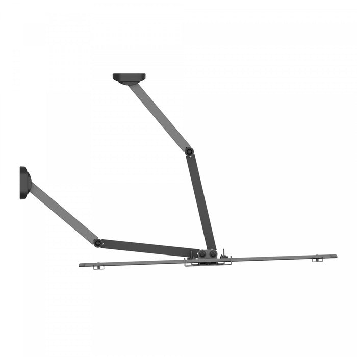 Kanto PDC650 Full Motion Corner TV Mount for 37\" - 70\" TVs, Compatible with Inner and Outer Corners, Black