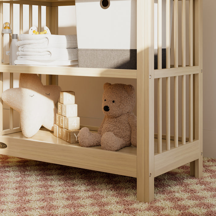 Graco Teddi Changing Table with Water-Resistant Changing Pad - Driftwood