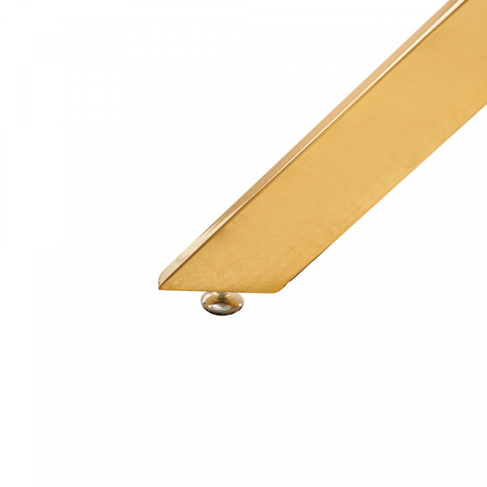 Alex Round Multi-Functional Dining Table with Glass Top,Golden