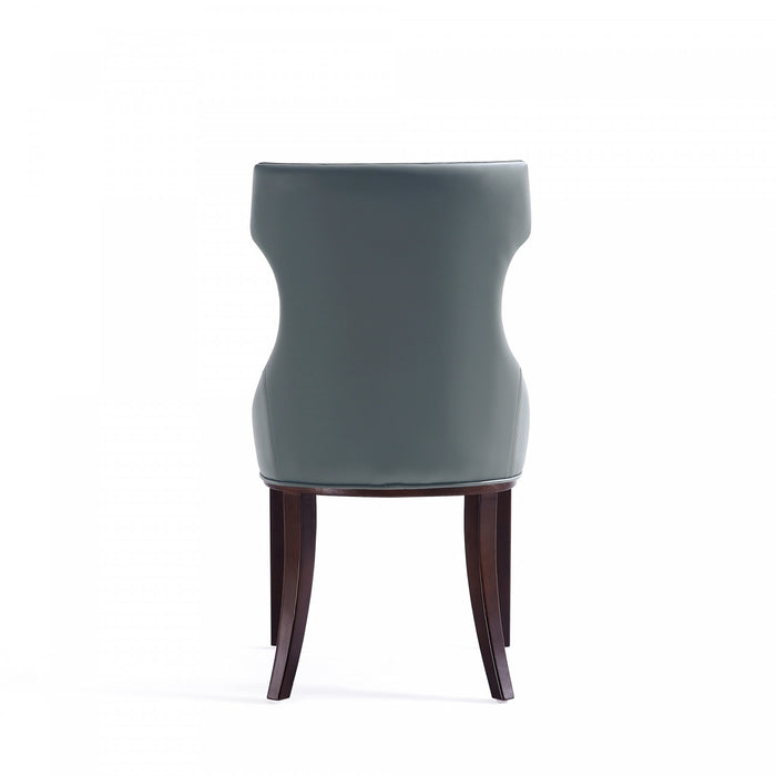 Reine Traditional Wood Upholstered Dining Chair in Gray - Set of 4