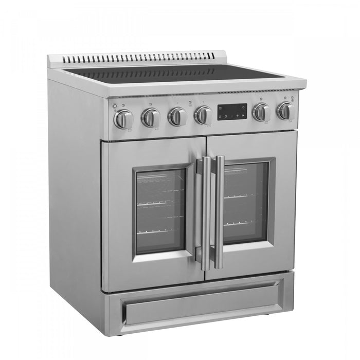 Forno Torino 30\" French Door Induction Range, Stainless Steel - FFSIN0950-30