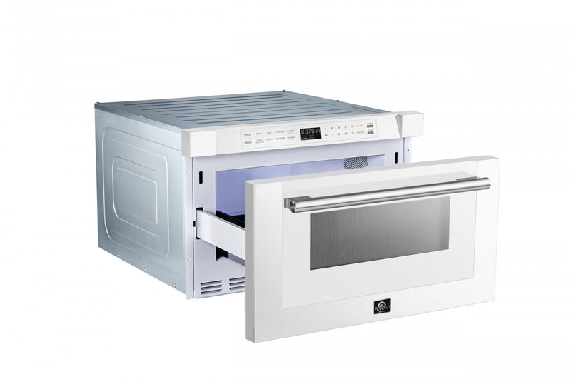 Forno Espresso Capoliveri 24\" Microwave Drawer in White, 1.2 cu.ft. - FMWDR3000-24WHT