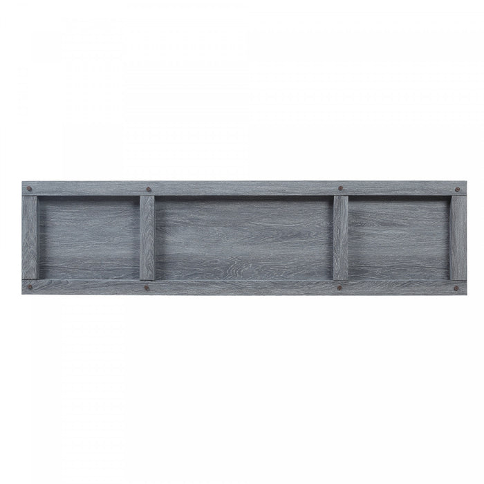 Franklin Modern Farmhouse 2-Piece Electric Fireplace in Black and Gray
