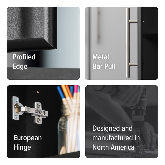 Elite 32\" Storage Cabinet - Black