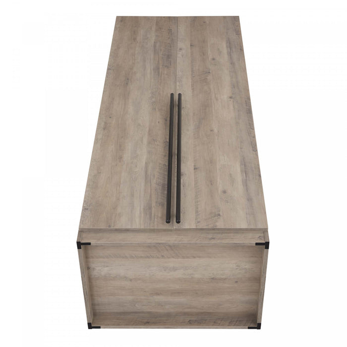 Lee Modern 32\" Wardrobe Closet in Rustic Gray Armoire