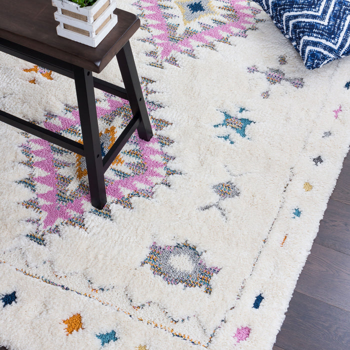 Lola Diamond Shag Area Rug - 2'7\" x 8'