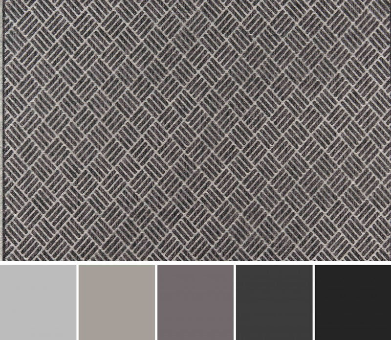 Eve Contemporary 6'7\" x 9'6\" Area Rug in Grey Indoor Area Rug