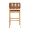 Philip Modern Rubber Wood Bar Stool Set of 4 with Woven Back Support,Natural | Philip – Lot de 4 tabourets de bar modernes en bois d’hevea avec dossier en tressage, finition naturelle