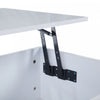 James Lift Up Coffee Table with Hidden Storage and LED Lighting,White | James table basse relevable – table avec rangement cache et eclairage LED, blanc