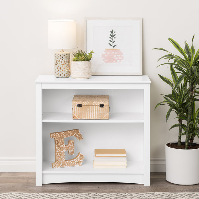 Two-Shelf Bookcase - White