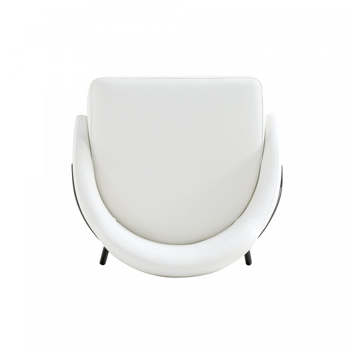 Gracie Modern Metal Upholstered Counter Stool in White and Black Bar Stool