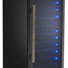 Forno Azienda 24" Dual Zone Wine Cooler, 15.8 Cu.Ft, 108 Bottles & 100 Cans, Black - FWCDR6628-24BLK Refrigerator | Azienda cellier a vin 24 po a deux zones, 15,8 pi³, 108 bouteilles et 100 canettes, noir – FWCDR6628-24BLK