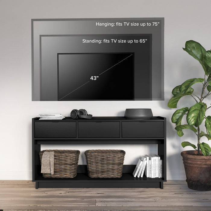 Prepac Simply Modern Buffet Console - Black