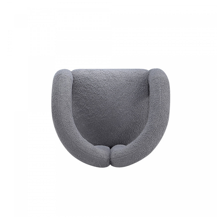 Darian Modern Boucle Lounge Chair in Gray - Set of 2