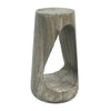 Brio 26.57" Rustic Tree-Stump MGO Accent Table, Unique Wood Grain Indoor Side Table, Grey | Table d'appoint style souche Brio 26,57 pouces MGO, table laterale interieure grain de bois unique, gris