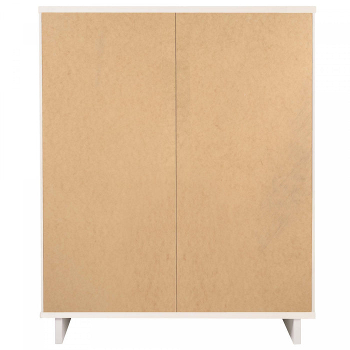 Granville Modern 38\" Chest in White (5-Drawer)