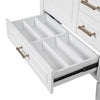 Emerson 30 Inch Bathroom Vanity with Ceramic Sink and Three Drawers, White | Emerson Meuble de salle de bain 30 pouces avec vasque en ceramique et trois tiroirs, Blanc