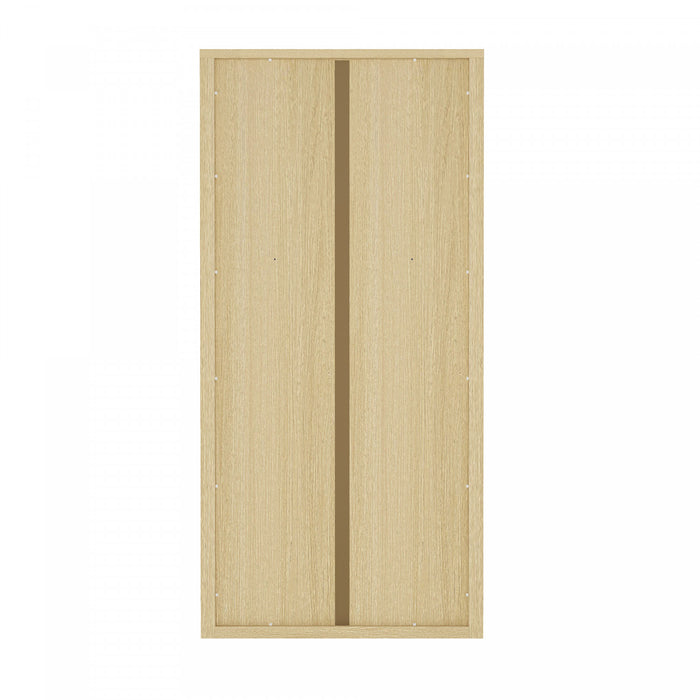 Rivington Modern 38\" Bookcase Cabinet in Natural Oak - Set of 2