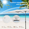 Costway 15FT Double-Sided Patio Market Umbrella Large Crank Handle Vented Outdoor Twin
