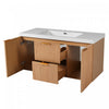 Ethan Wall-Mounted Bathroom Vanity with Integrated Sink Storage,Wood | Ethan meuble de salle de bain mural avec vasque integree et rangement, bois