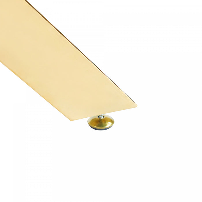 Olivia Square Glass Dining Table with Multi-Use Function,Golden