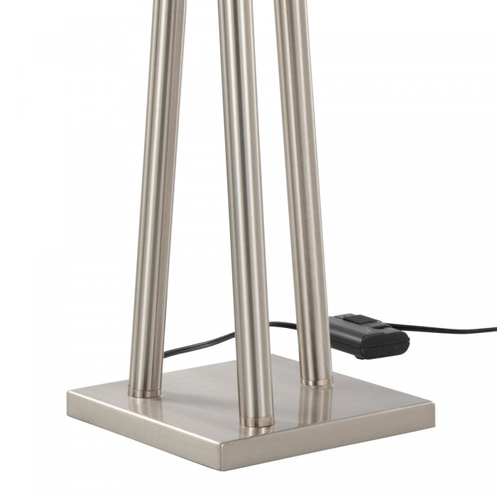 LumiSource Icicle Contemporary Brushed Nickel Floor Lamp