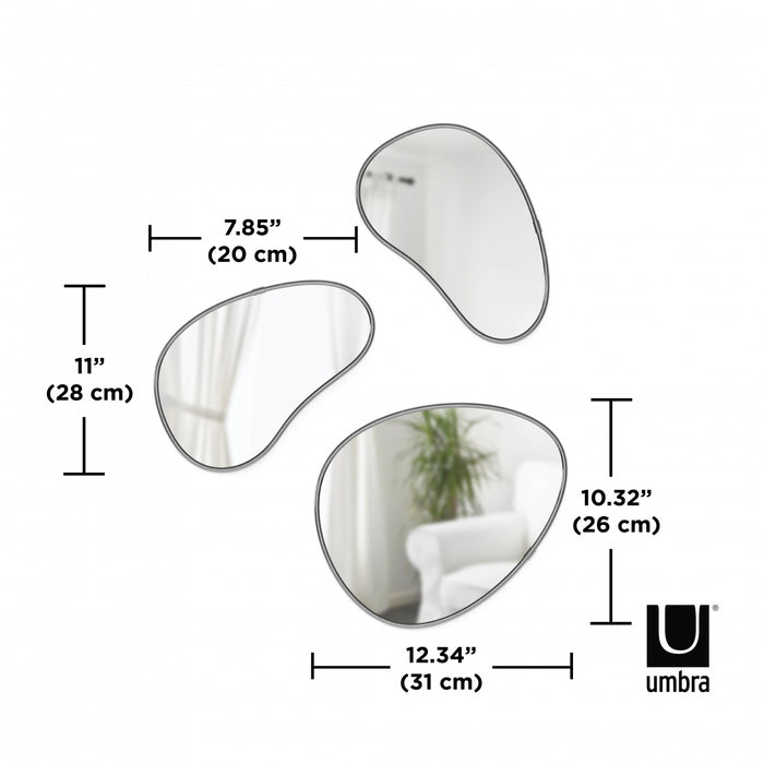 Umbra Hubba Pebble Mirrors - Set of 3