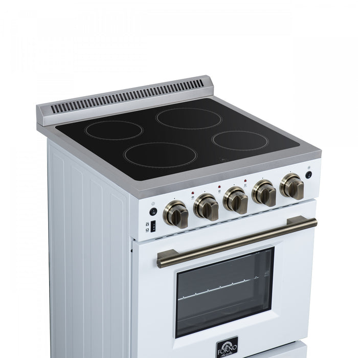 Forno Loiano 24 Inch Freestanding Electric Range in White, 2.3 cu.ft. with Storage Drawer - FFSEL6099-24WHT