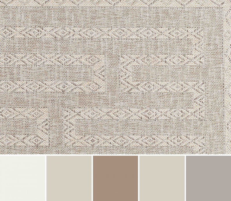 Maze Transitional 8'0\" x 10'0\" Area Rug in Grey Indoor Area Rug
