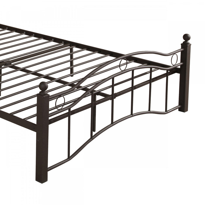 Jackson Metal Bed Frame With Underbed Storage,copper King Bed