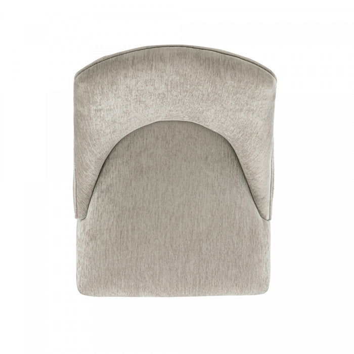 Beever Modern Wood Chenille Dining Chair in Taupe - Set of 2