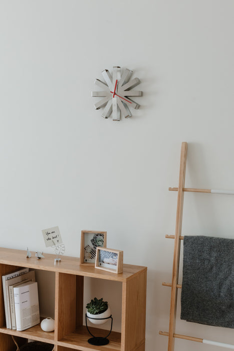 Umbra Modern Steel Ribbon Wall Clock
