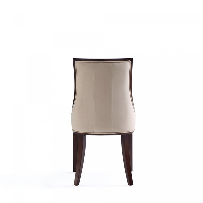 Fifth Avenue Traditional Wood Upholstered Dining Chair in Tan - Set of 4
