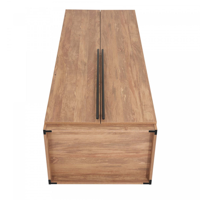 Lee Modern 32\" Wardrobe Closet in Golden Brown Armoire